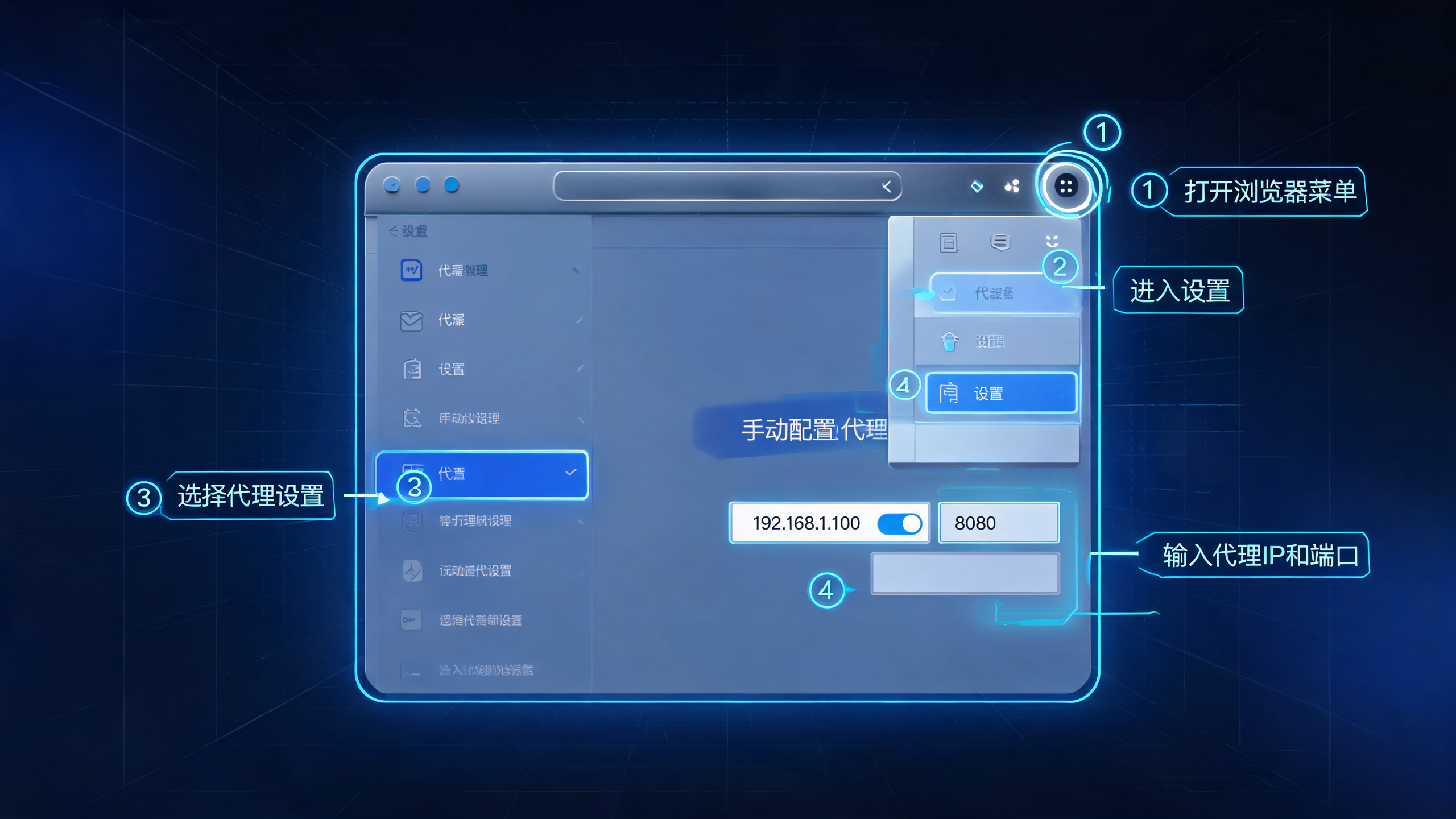 代理服务IP怎么配置到浏览器?配图